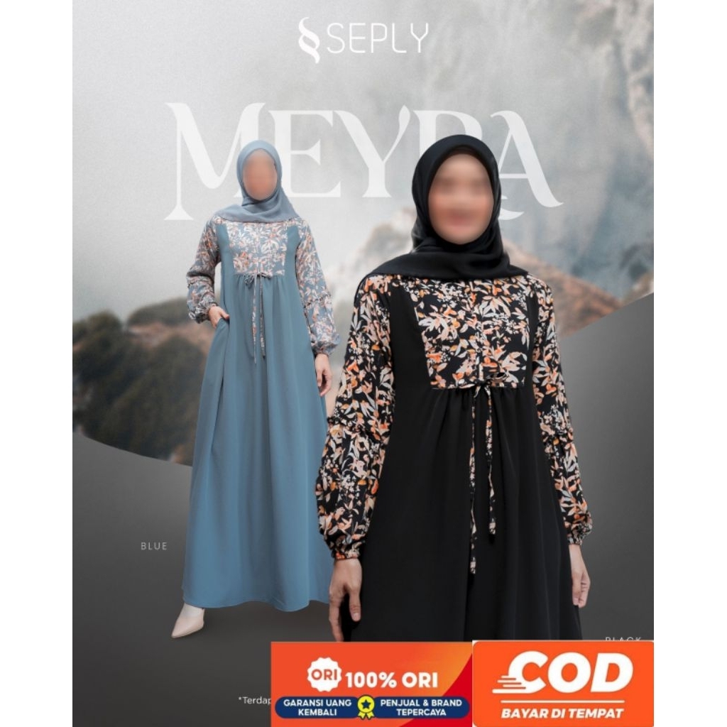 Gamis Seply Meyra 390 Blue ,Black/Gamis Seply Terbaru/Original
