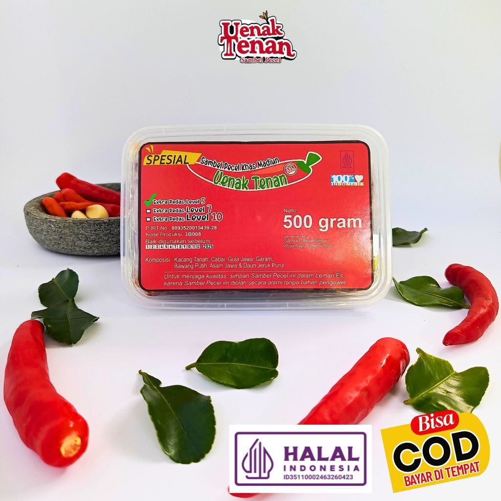 

Sambel Pecel Madiun Extra Pedas Bumbu Kacang Uenak Tenan Sangrai Tanpa Minyak Goreng