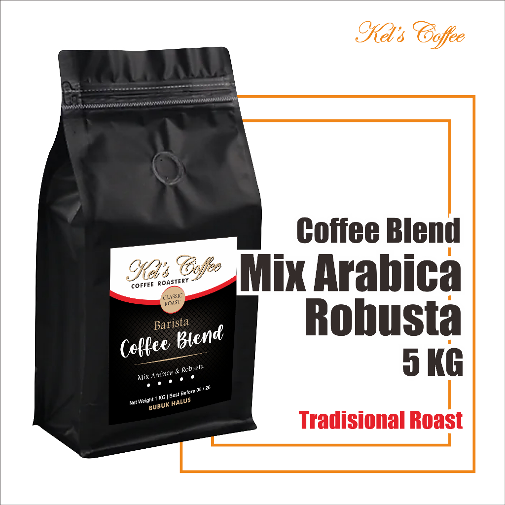 

KELSCOFFEE (Grosir) BARISTA COFFEE BLEND 5 KG | Mudah Diseduh | Cocok Es Kopi Susu Rumahan (1 Kg X 5)