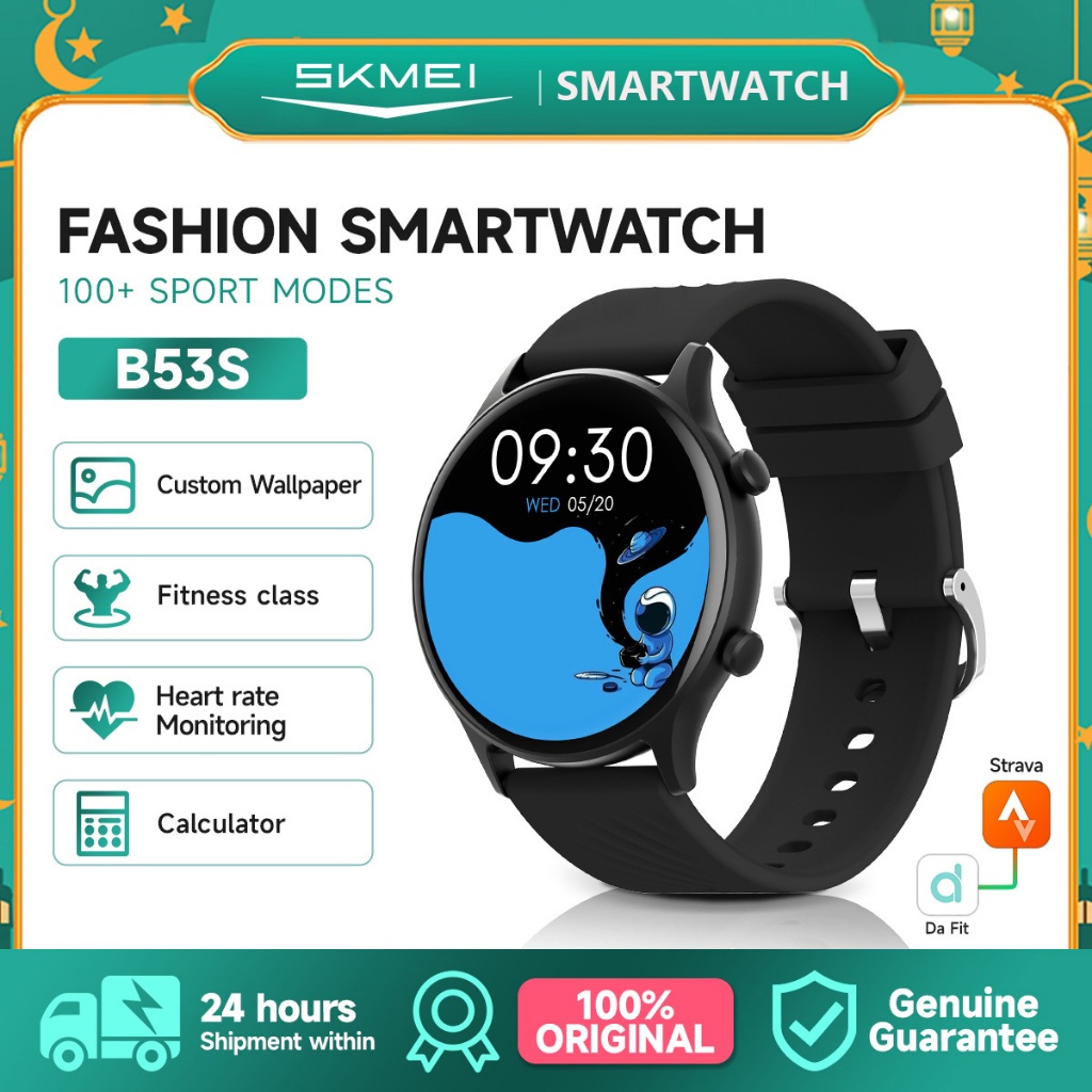 CUCI GUDANG SKMEI B53S SMARTWATCH IP67 WATERPROOF JAM TANGAN PRIA SMARTWATCH WANITA ELEGAN SPORT