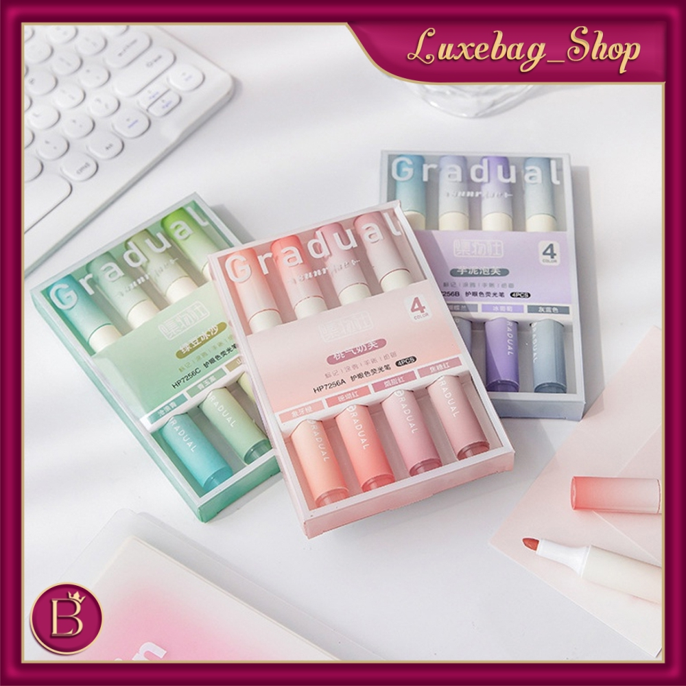 

LB 1 SET ISI 4 HIGHLIGHTER WARNA PASTEL TERANG / 1 SET STABILO HIGHLIGHTER WARNA PASTEL TERANG S107