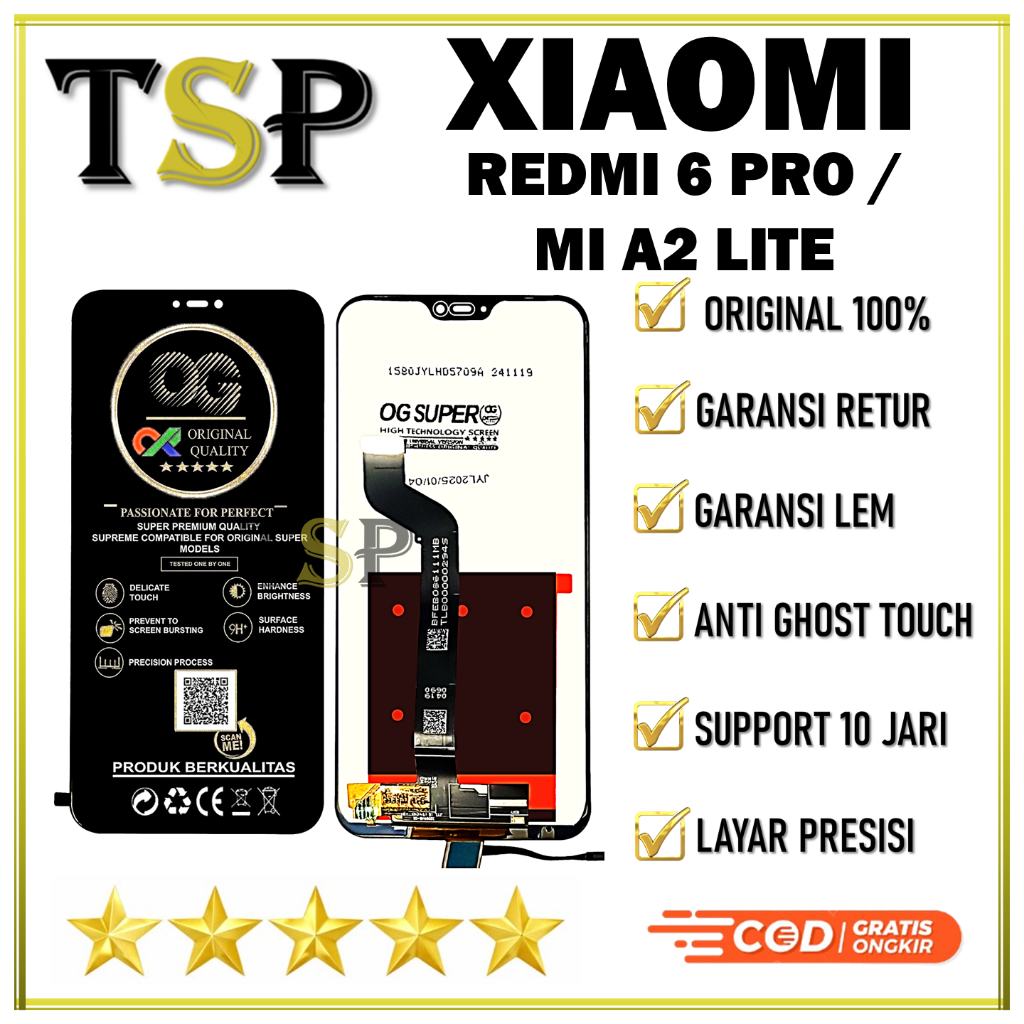 【ORIGINAL 100%】LCD XIAOMI REDMI 6 PRO / MI A2 LITE LCD ORIGINAL 100%