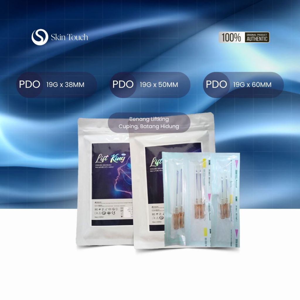 Ecer Liftking Benang PDO - Cuping & Batang Hidung Profesional (19G x 38/50/60mm)