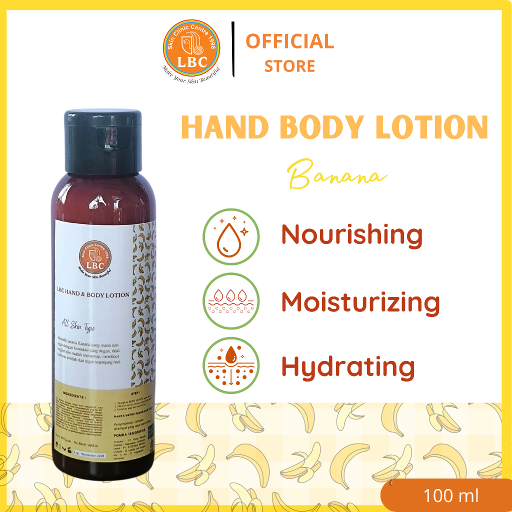 Travel size LBC Body Lotion 100 ml ( Banana - Limited Edition )