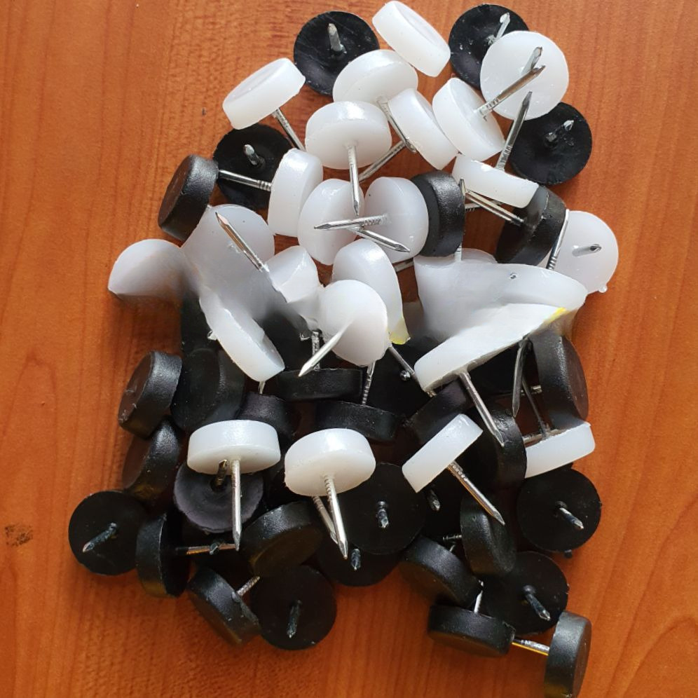 Paku Karet Oval Alas Damparan Bawah Kaki Meja Kursi Anti Slip Geser Serbaguna