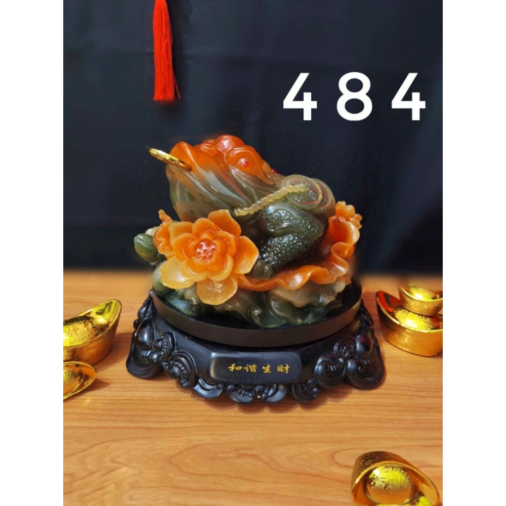Pajangan Fengshui Katak Rezeki / Patung Jin Chan (Chan Chu) / Patung Katak Hoki (484)