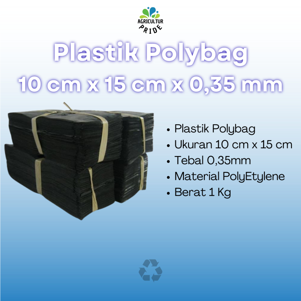 Polibek Plastik Polybag Hitam Tanaman Polibag Tebal Polibeg 10x15 cm 1 Kg