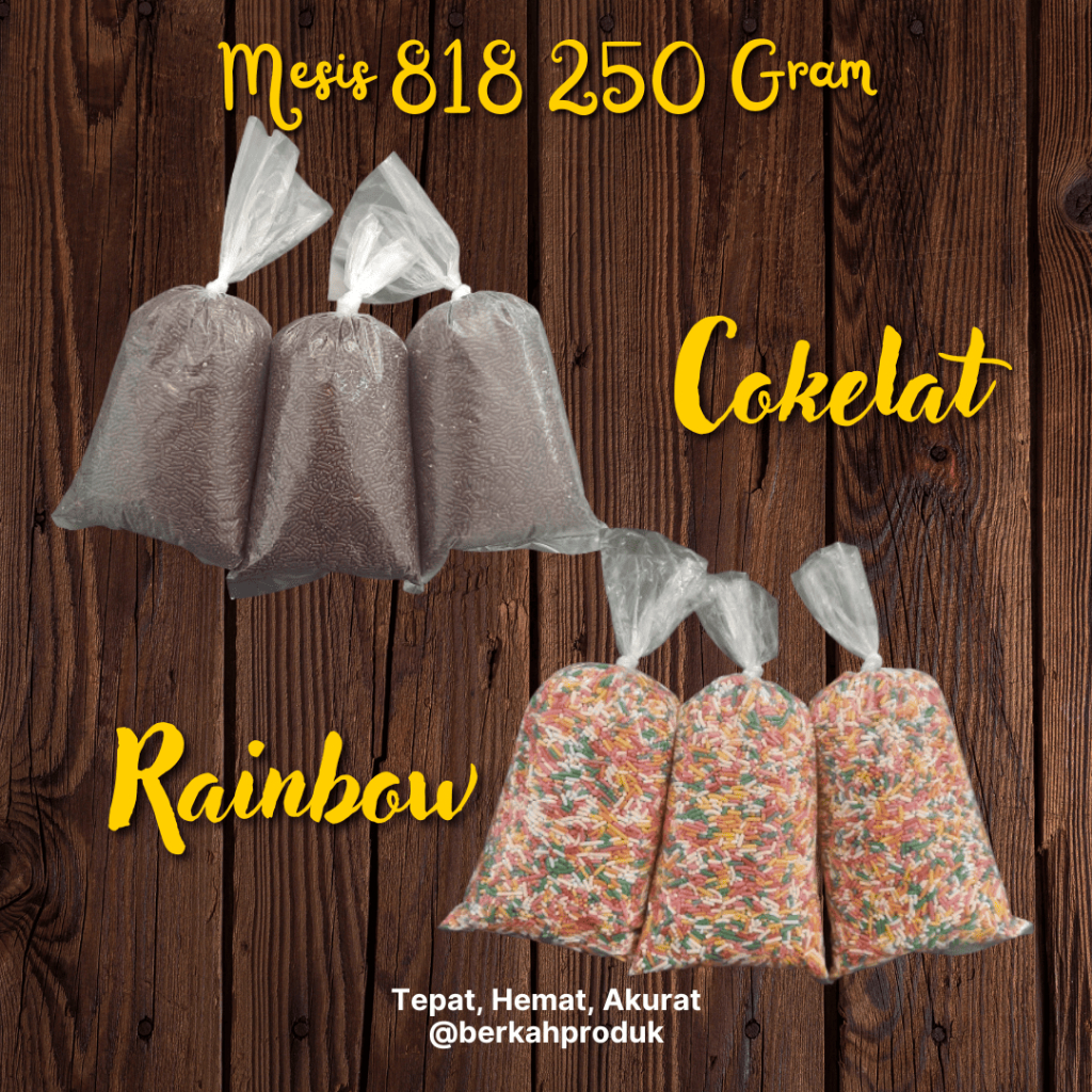 

Mesis 818 Warna Rainbow / Cokelat / 250 Gram
