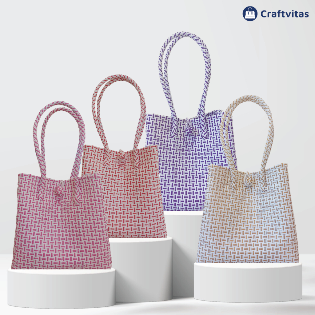 Tas Anyaman Jali Rajut Model Lurik Premium Handmade Bag Tas Hampers Wanita Murah Woven Bag Premium