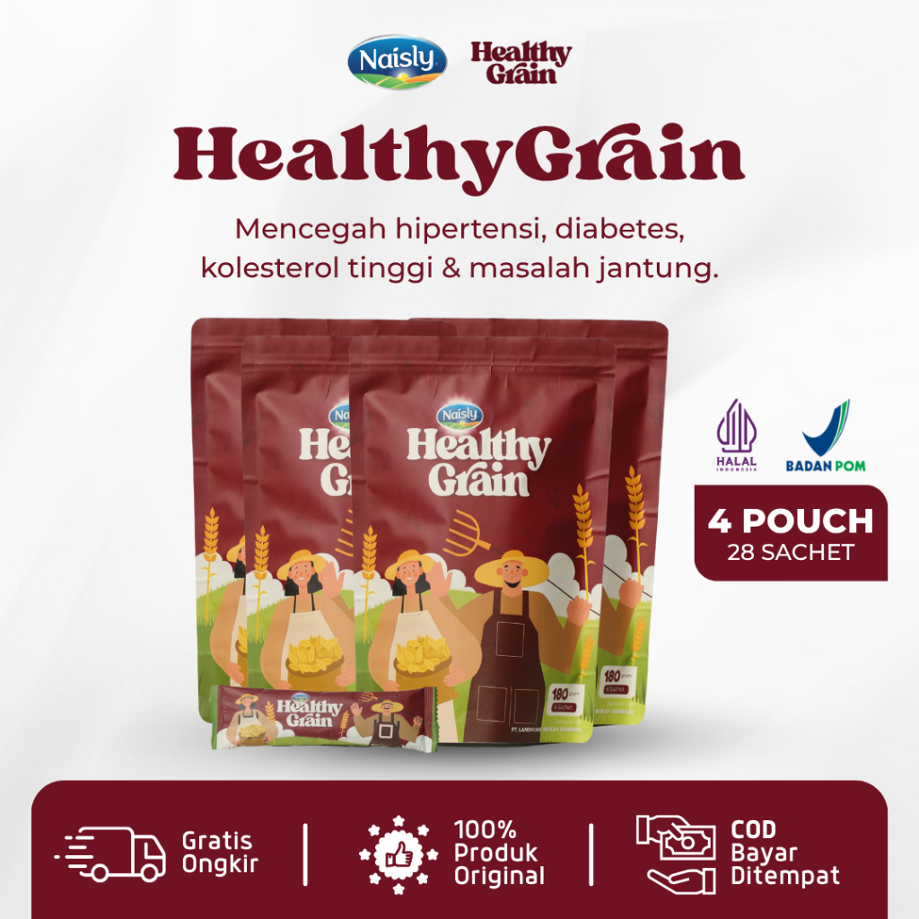 

HealthyGrain Minuman Multigrain Sehat Untuk Hipertensi, Diabetes & Kolesterol - 4 Pouch