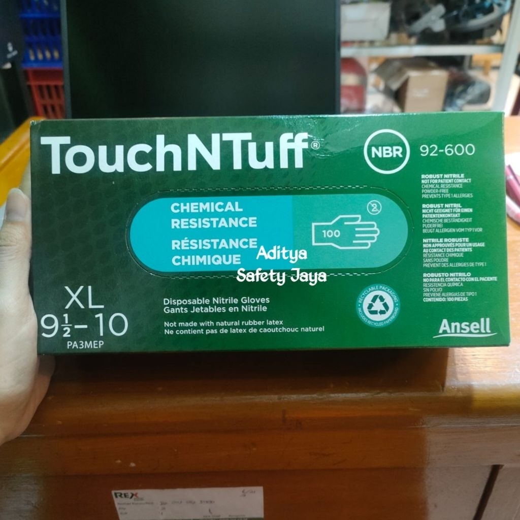 Sarung Tangan Karet Ansell 92-600 TouchNTuff NBR Original