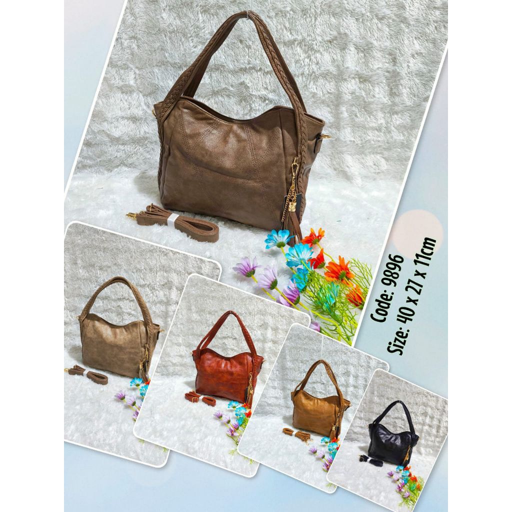 Aihuali Tas Selempang Sandang Wanita Women Fashion Totebag Original Import Kulit PU 9896
