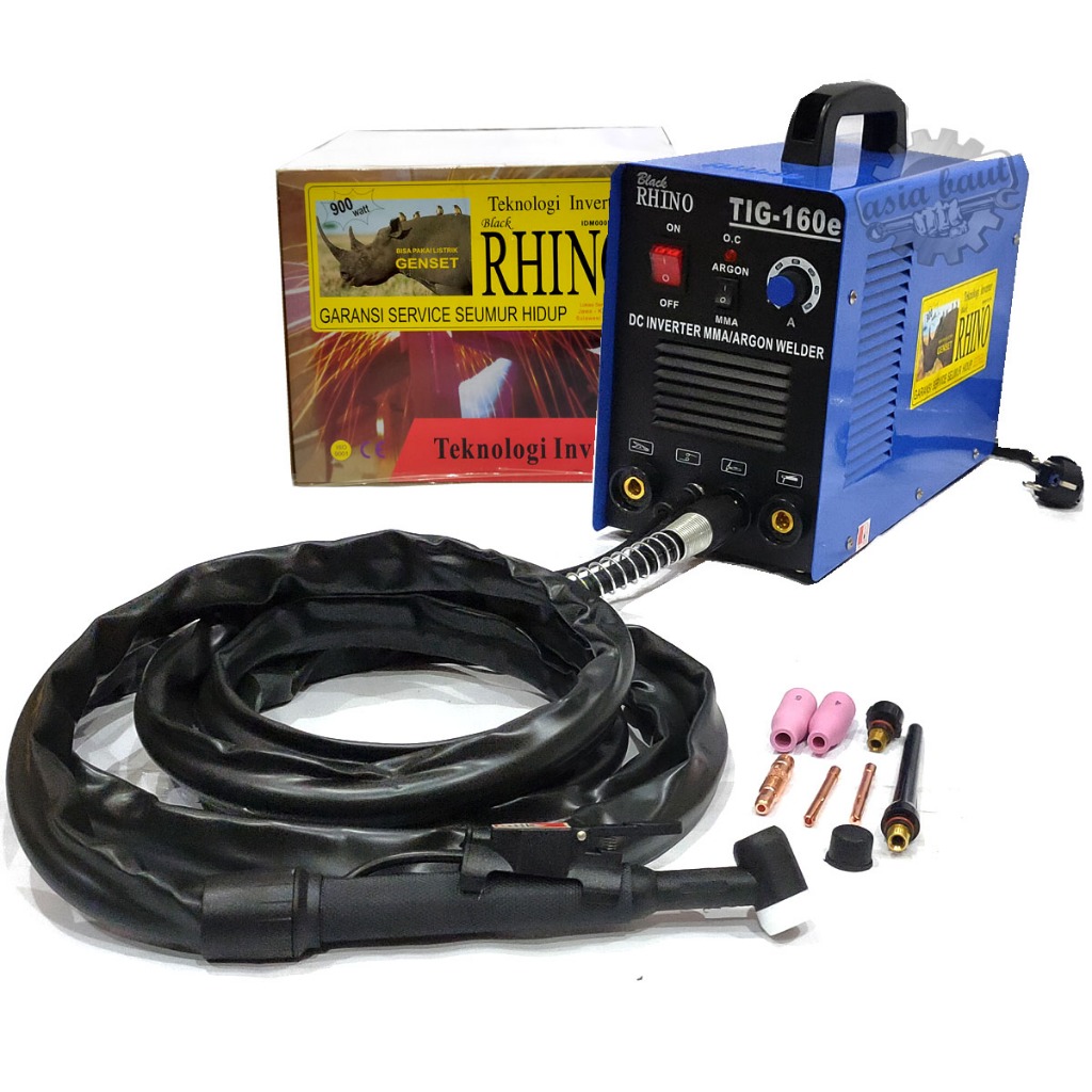 Mesin Las Argon TIG-160E RHINO 160 900Watt / Mesin Las Listrik TIG 160E Trafo Travo Trapo Las - Inve