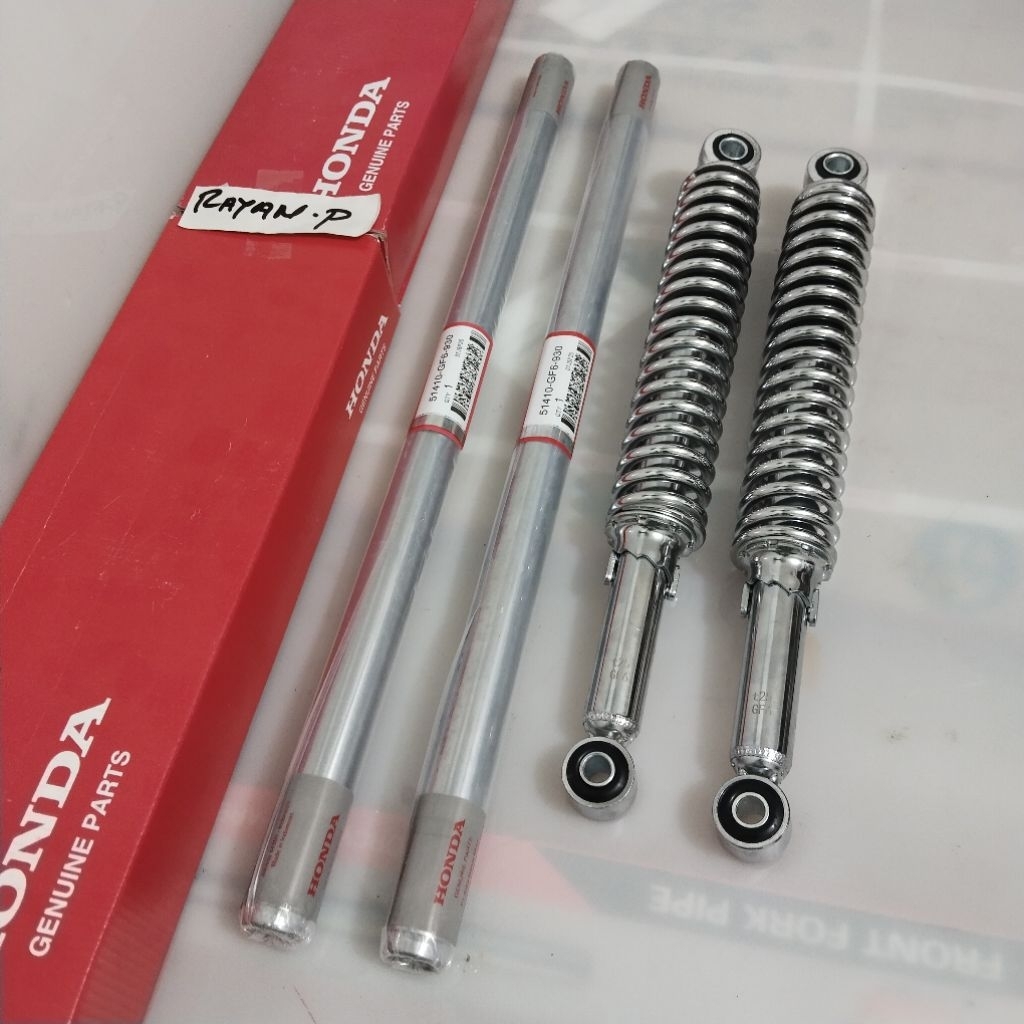 AS SOK DEPAN+BELAKANG HONDA WIN 100 WIN 100 GL 100 SEPASANG KANAN KIRI 4PCS GF6 ORIGINAL AHM