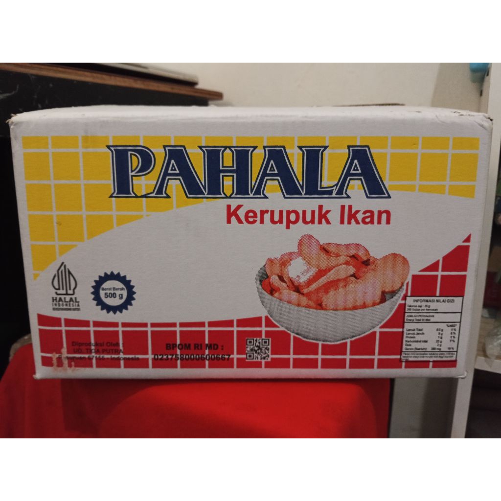 

1 KARDUS kerupuk ikan PAHALA (isi 10 Bungkus @500gr)