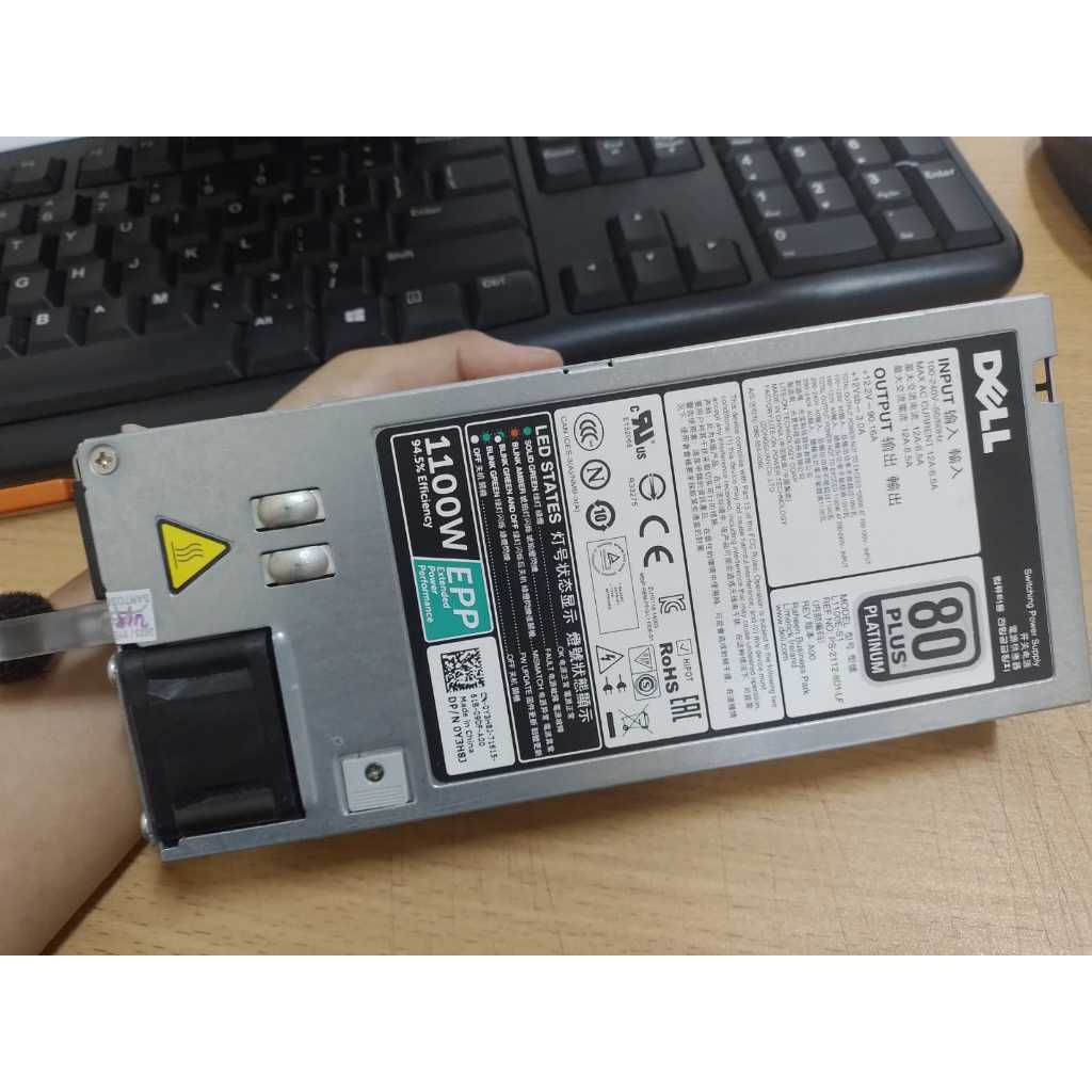 Power Supply Dell 110W 80 Plus Platinum Power Supply Poweredge R730 R740