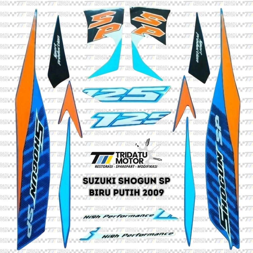 STRIPING SHOGUN SP HITAM ORANGE 2007 2008 2009 STICKER LIS LIST DECAL SHOGUN SP 2007 2008 2009 HITAM