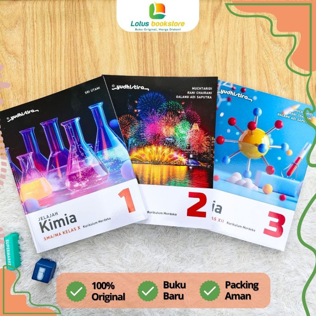 Jelajah Kimia SMA Kelas 10 11 12 Revisi - Penerbit Yudhistira - Kurikulum Merdeka - Buku Original