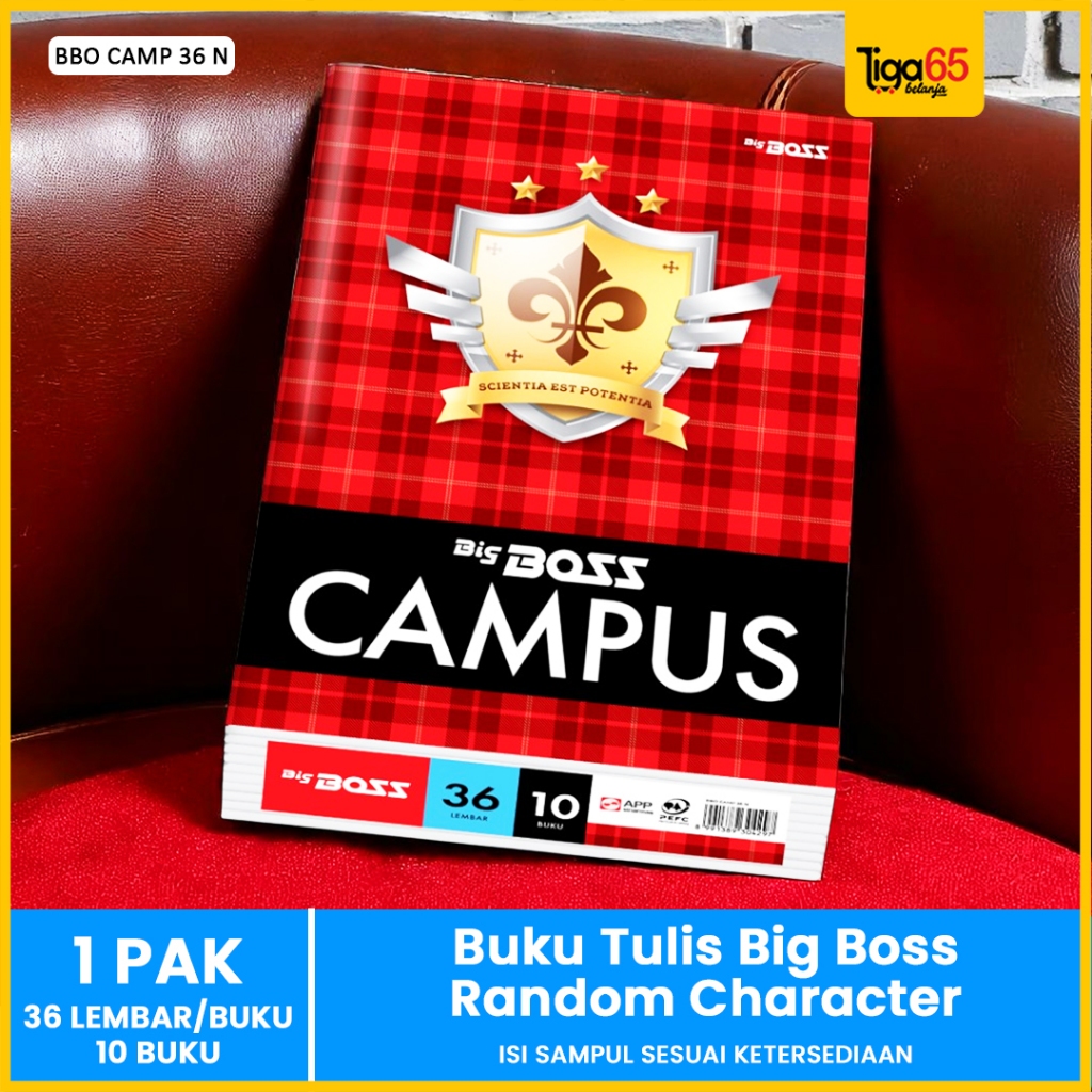 

Buku Tulis Big Boss 36 lembar / Buku Isi 10Pcs 1 Pak / Buku Tulis Sekolah