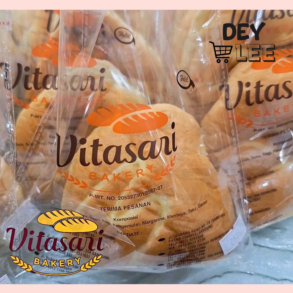 

VITASARI Roti Susu per 1 pc Satuan Fresh Halal Bandung