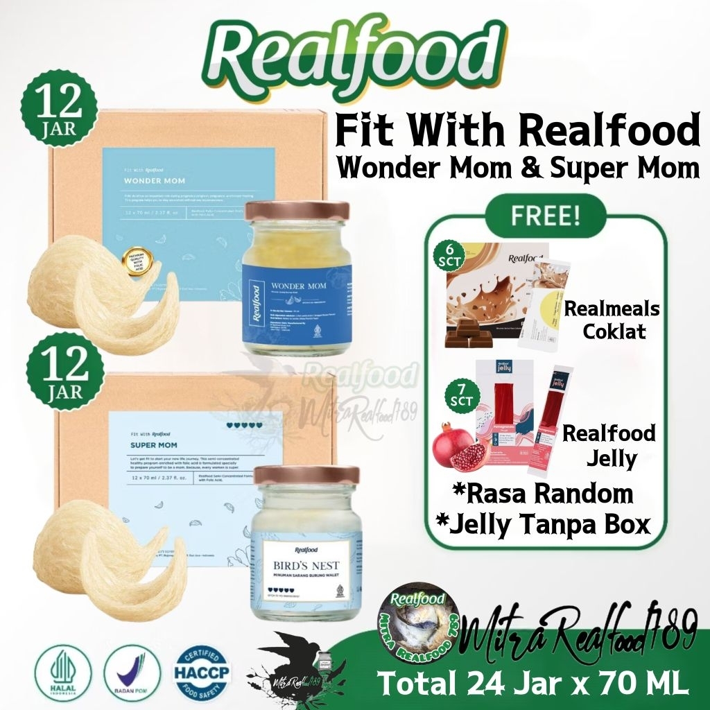 

Realfood Bundle Super Mom + Wonder Mom 24 Jar ( Minuman Sarang Burung Walet )