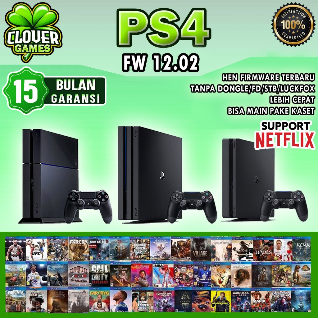 PS4 PS 4 Hen12.02 Kapasitas 500GB 1TB 2TB  Fat Slim Pro Garansi 3 Bulan