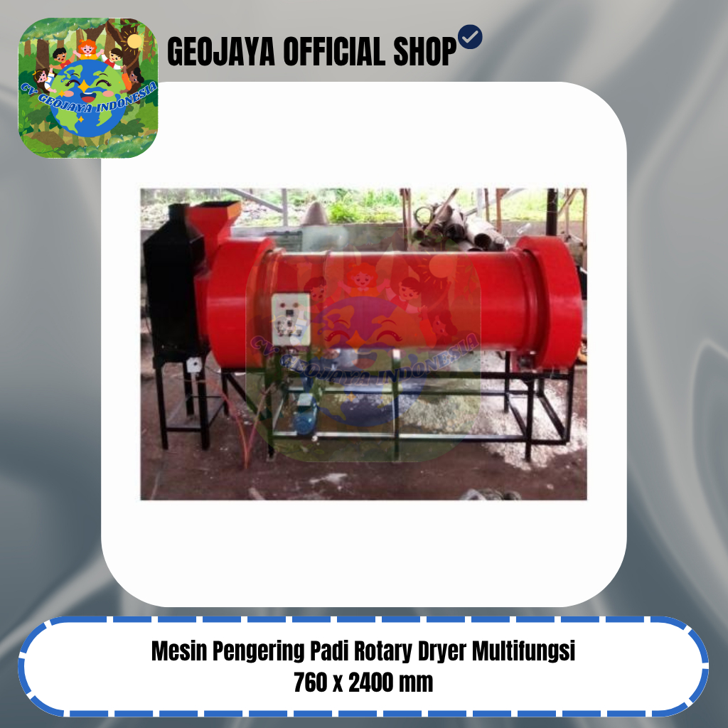Mesin Pengering Padi Rotary Dryer Multifungsi - 760 x 2400 mm