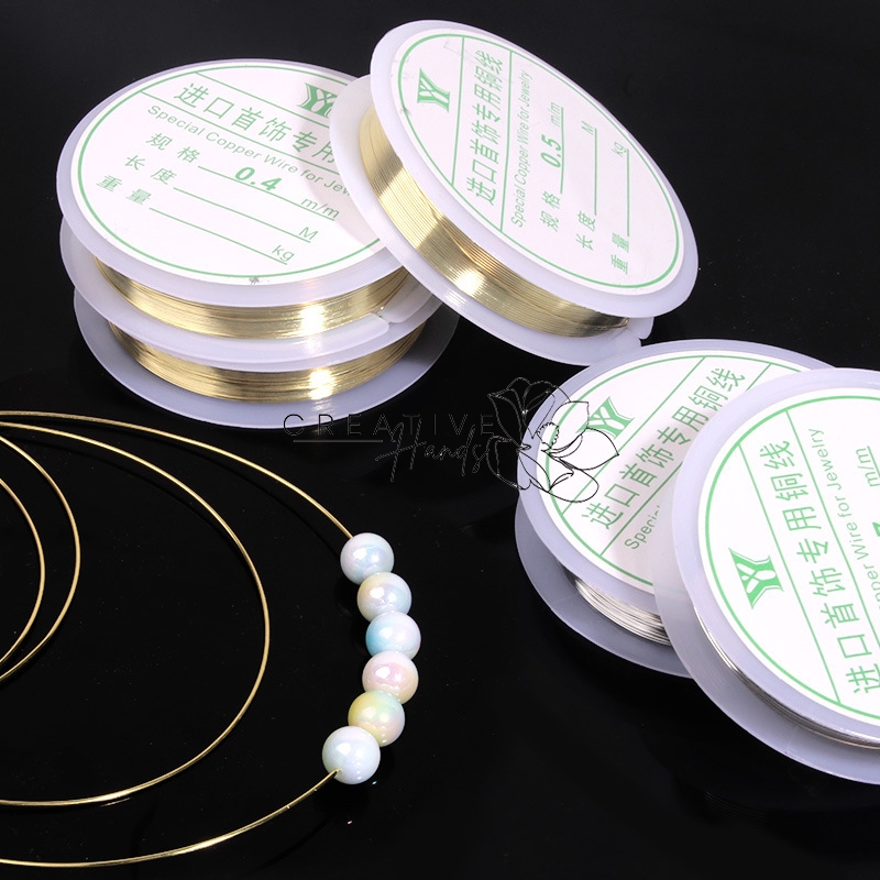 Kawat Tembaga Tetap Khusus untuk Perlindungan Warna Emas dan Perak DIY Buatan Tangan Kawat Tembaga T