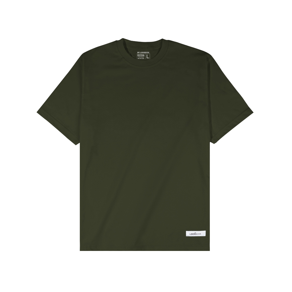 Kaos Polos Premium Hijau Army Unisex|MY LOOKBOOK