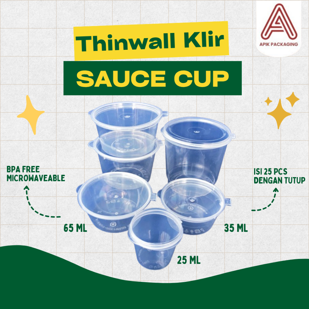 THINWALL SAUCE CUP KLIR 25/35/60ML