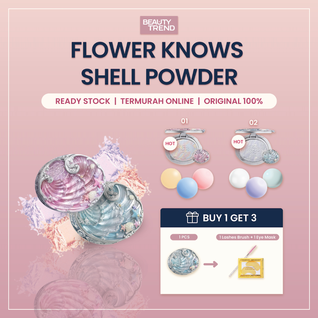 [READY ORI] Flower Knows Powder Flower Knows Shell's Jewel Powder Flower Knows Makeup