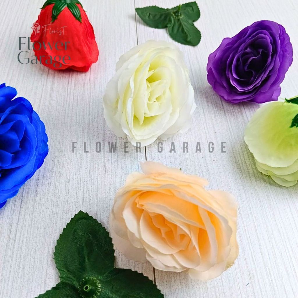 FG Kepala Bunga Rose Boston mawar palsu artificial per 1 pcs tanpa tangkai