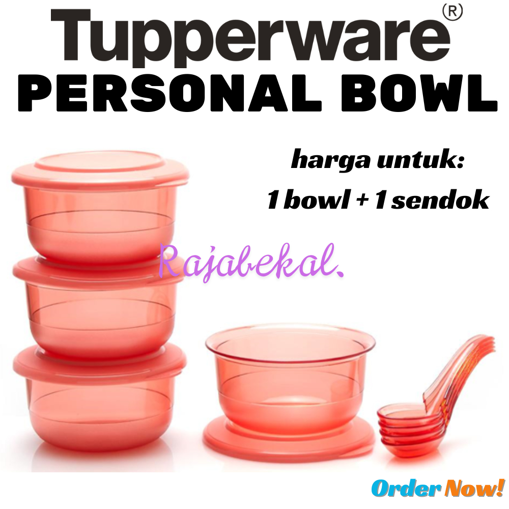 PROMO Tupperware  Personal Bowl Bloom Peach ECER 1PCS tempat sayur