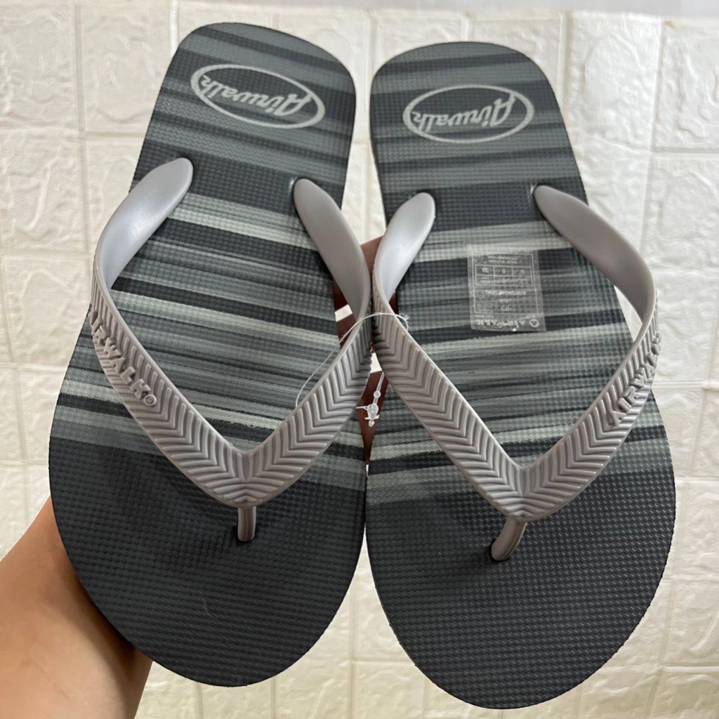 ONLY SIZE 39 SENDAL JEPIT PRIA Airwalk AIRWALK SANDAL JEPIT TULISAN GREY MAN KARET COD ORIGINAL