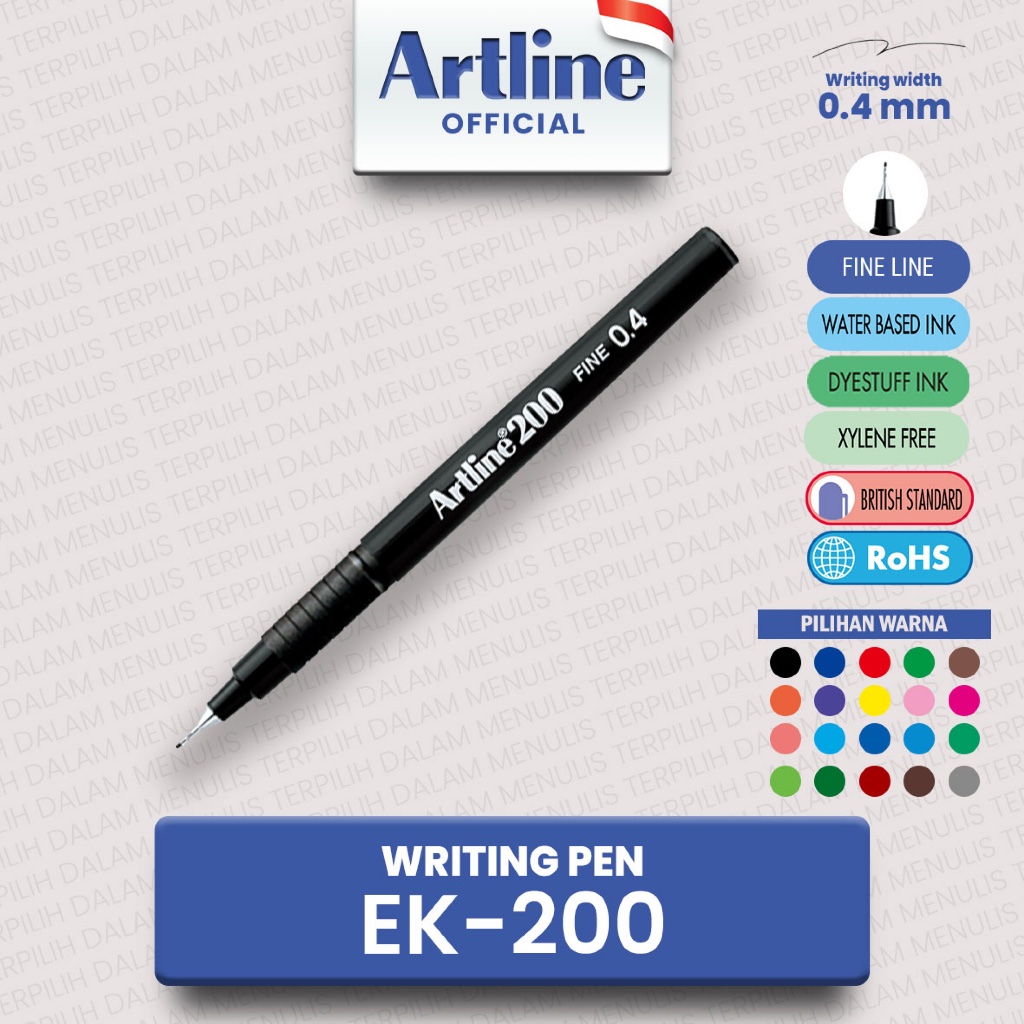 

[PCS] ARTLINE Pulpen Fineliner EK-200 0.4mm