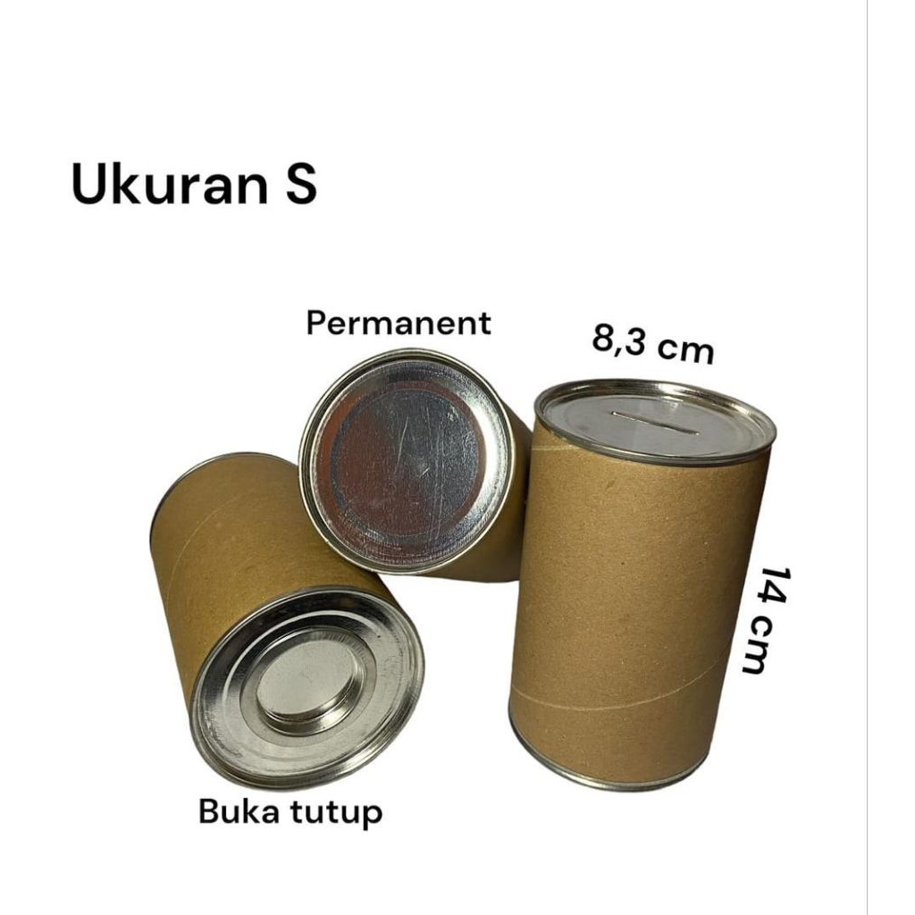 Celengan Paper Tube Keras Buka Tutup dan Permanen