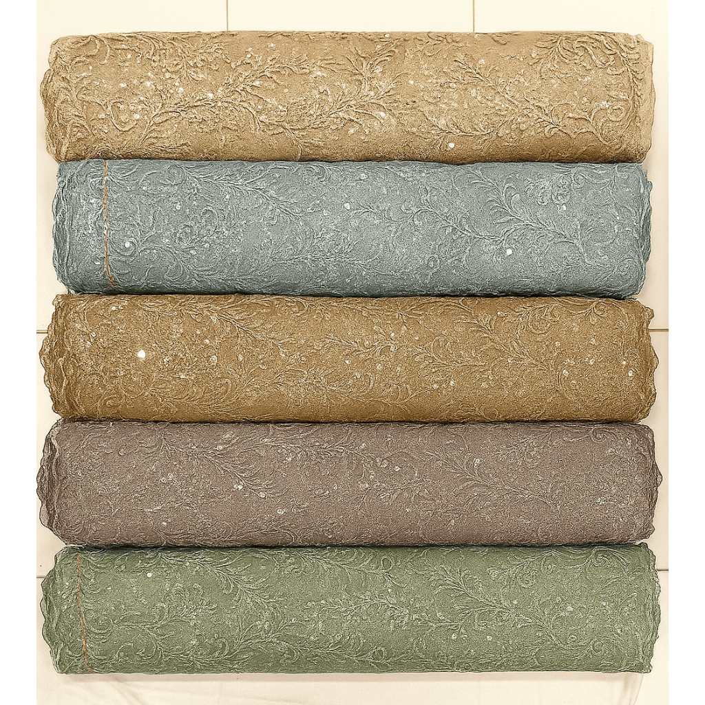 Kain Brukat Brokat Tile Prancis Bahan Kebaya