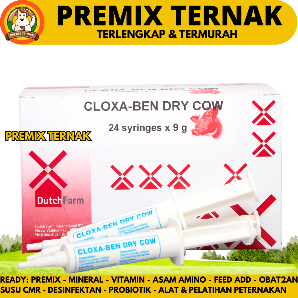 CLOXA BEN DRY COW 1 PCS - Obat Mastitis Ternak Sapi Kambing Perah Fase Kering Kandang MIRIP DEPOLAC