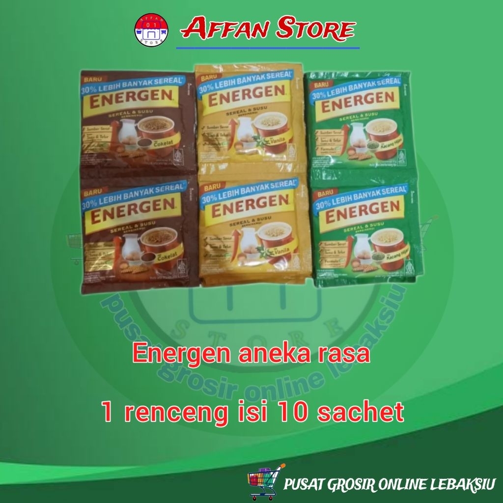 

Energen aneka rasa 1 renceng isi 10 sachet