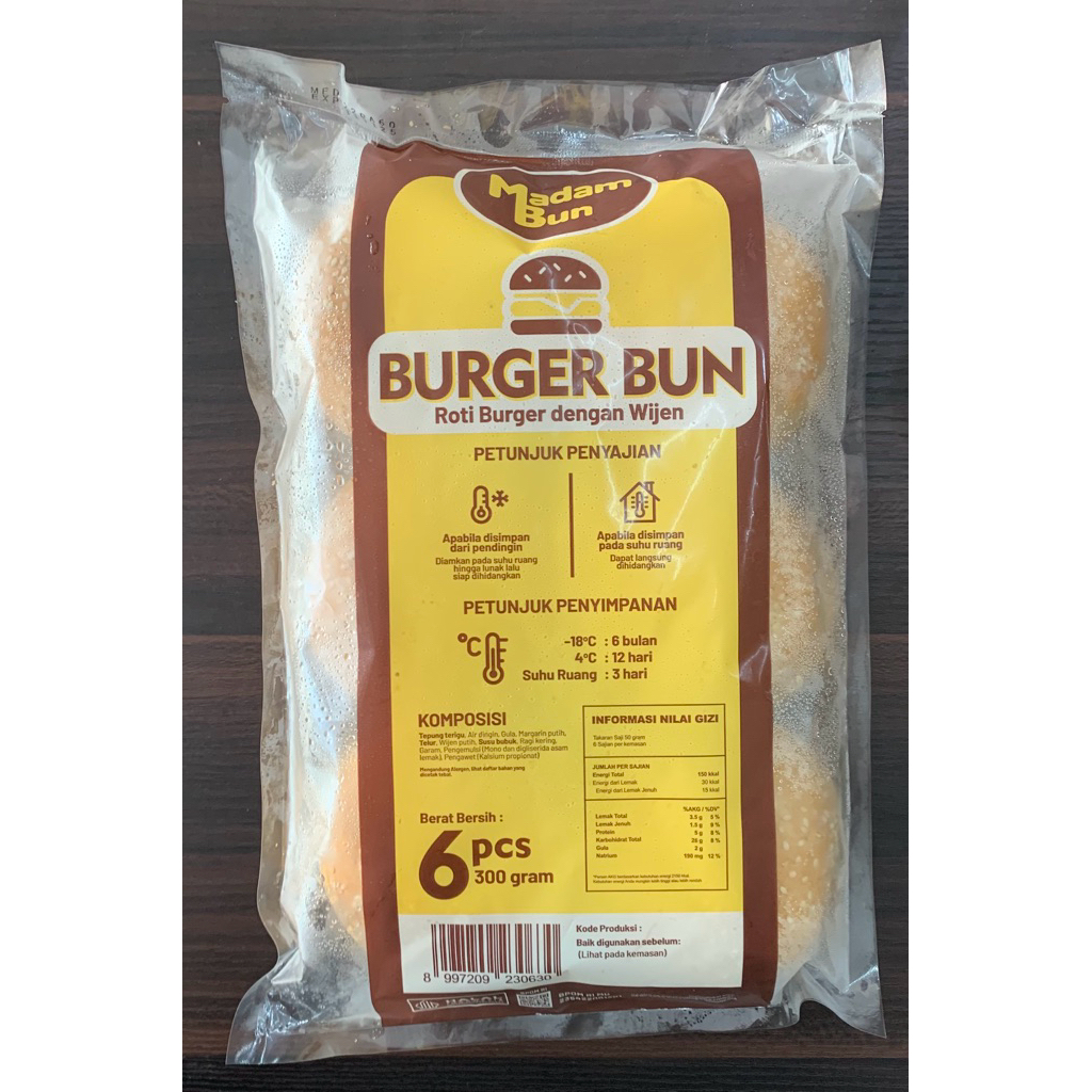 

Roti Burger Madam Bun isi 6pcs