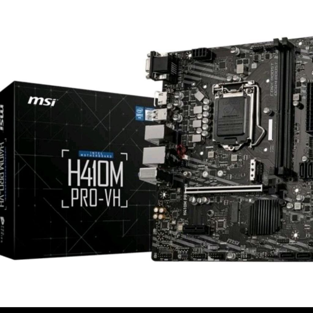 paket MSI Motherboard H410M Pro-VH + Processor Intel Core i3-10100F + Fan Josbo CR-1200