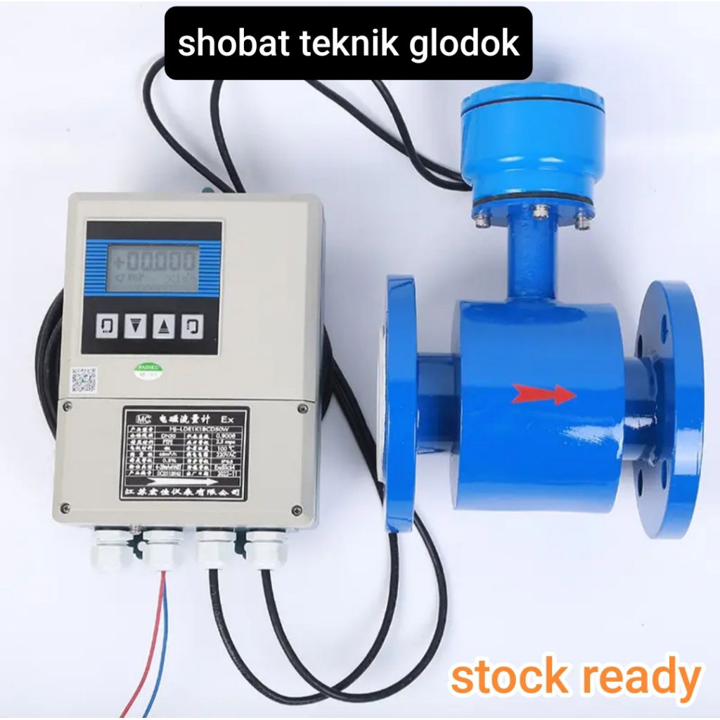 Flowmeter Electromagnetic 4"DN100 Flowmeter PTFE Magnetic Aliran Cairan Makanan Kimia Limbah