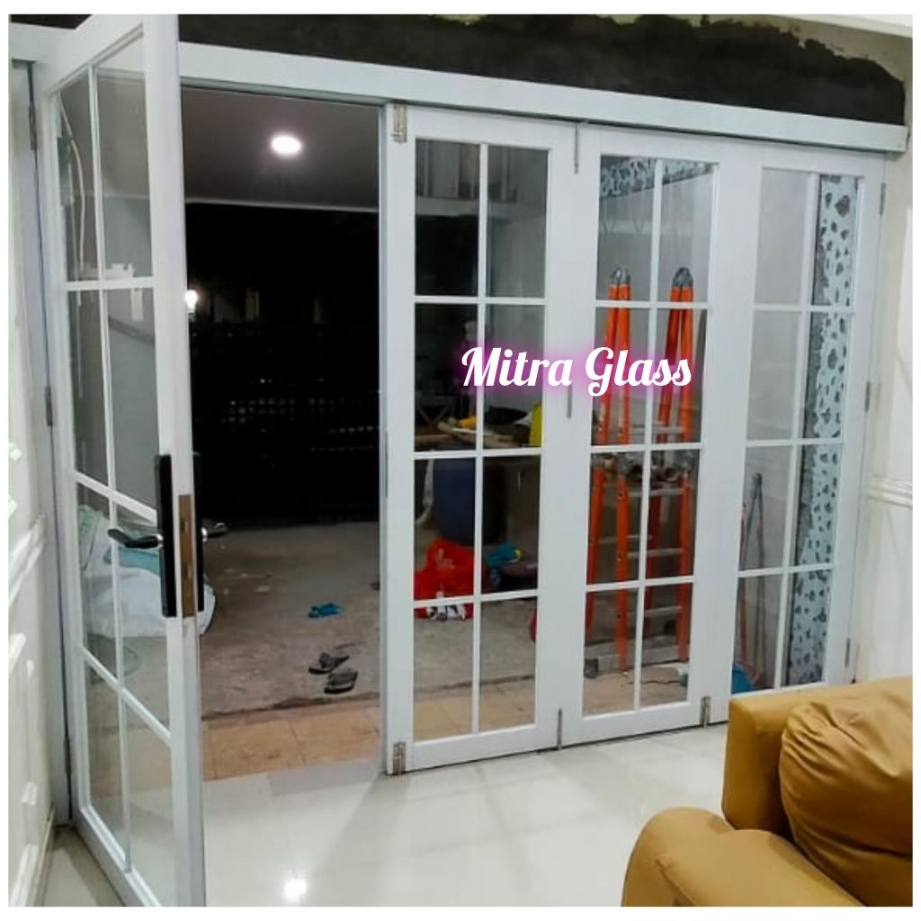 pintu lipat Aluminium 4 inch 3 Daun Inkalum L250 x T200