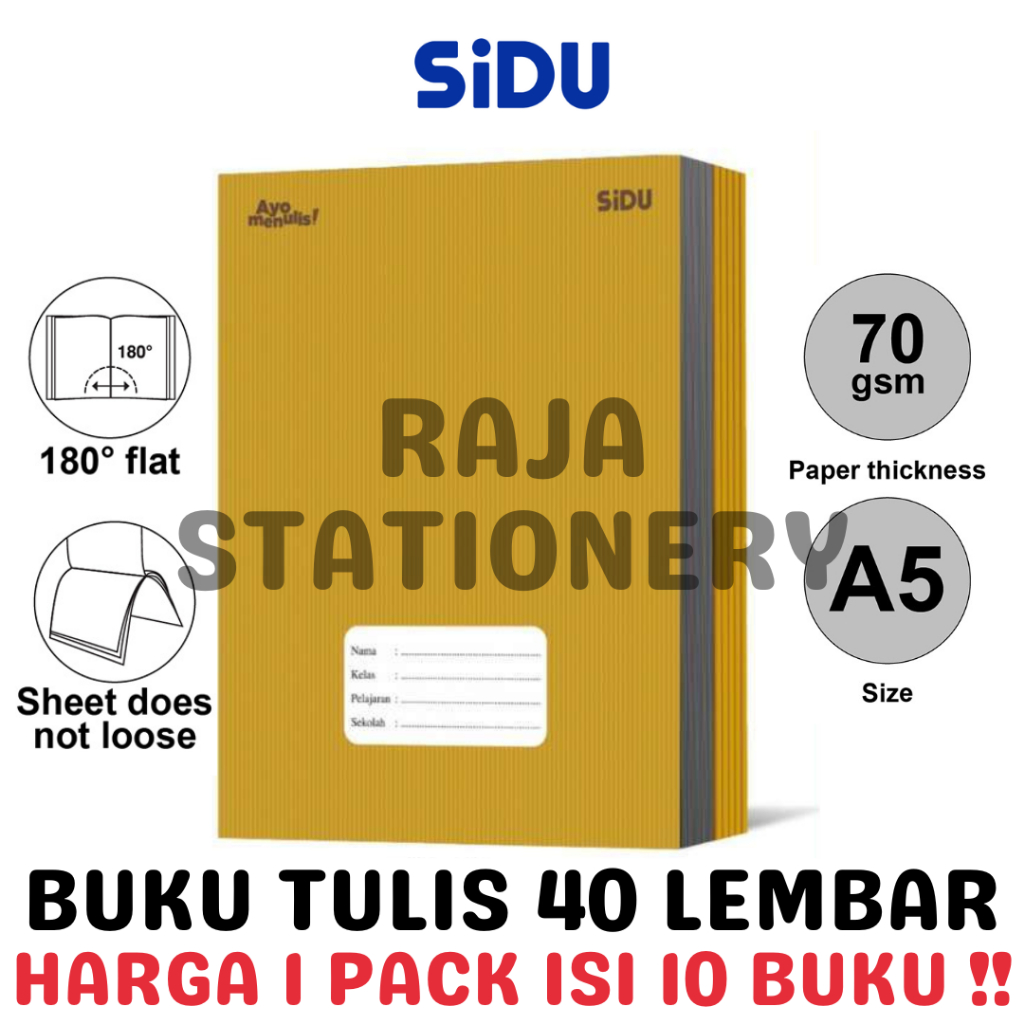 

Promo BUKU TULIS 40 LEMBAR GARIS SiDU CRAFT NOTEBOOK A5 BROWN COVER RULED BUKU TULIS COVER COKLAT