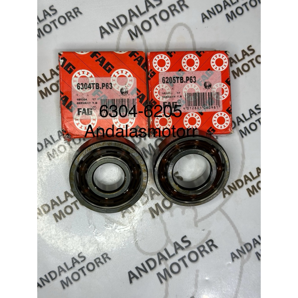FAG Bearing 6205 C4 Fag - 6304 C4 Fag Bearing Laher Klaker Set As Kruk As Yamaha RX King RXZ