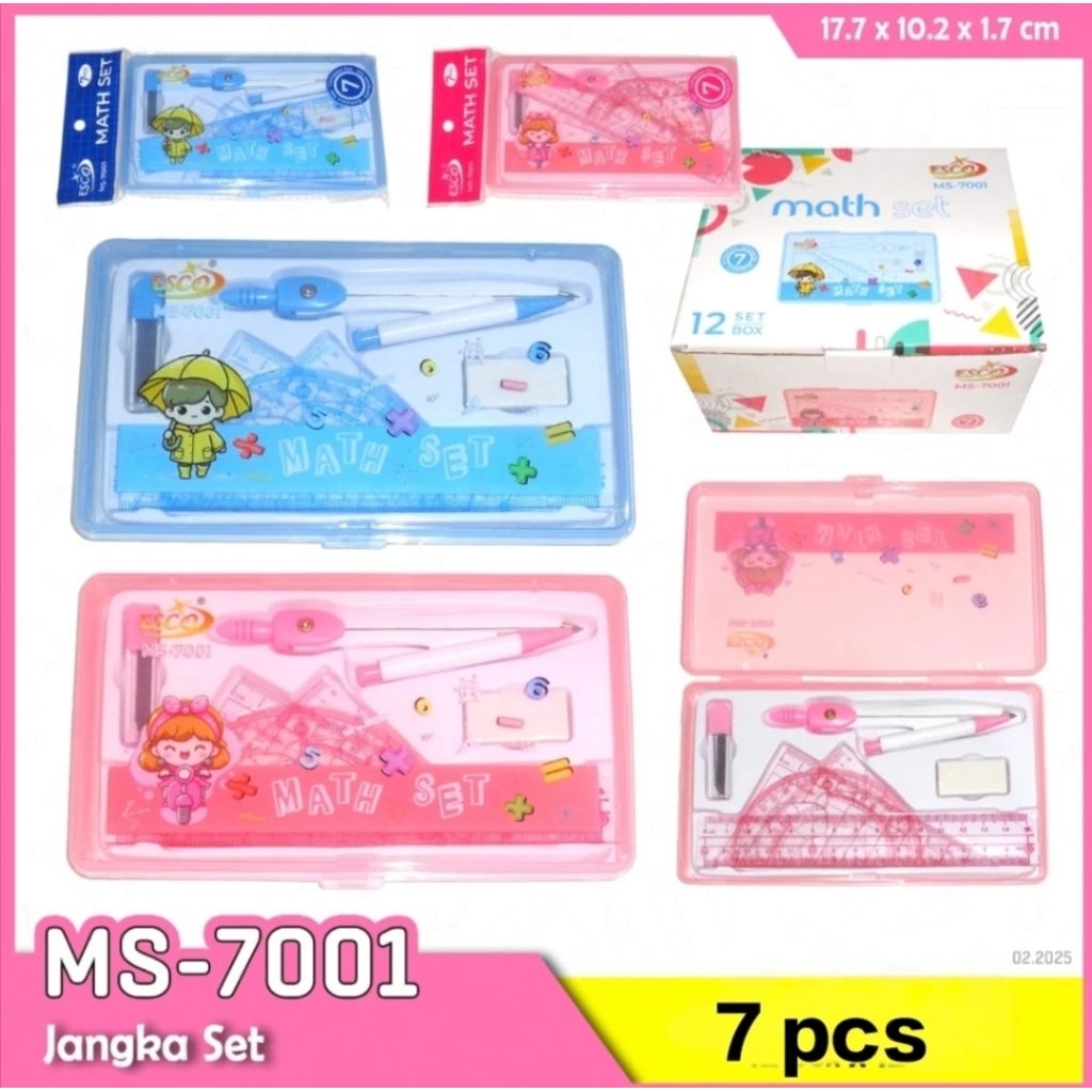 

Jangka Set Math Set isi 7 pcs