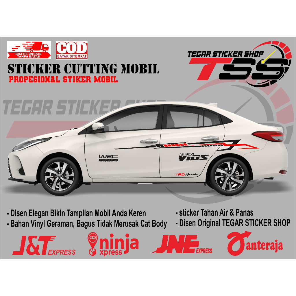 sticker mobil vios sticker mobil toyota vios sticker mobil vios keren sticker variasi body mobil