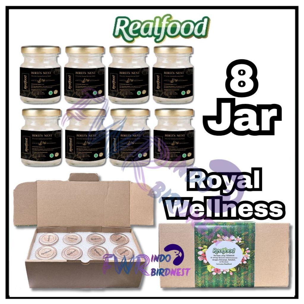

REALFOOD ROYAL WELLNESS 6 BONUS 2 JAR Minuman sarang walet