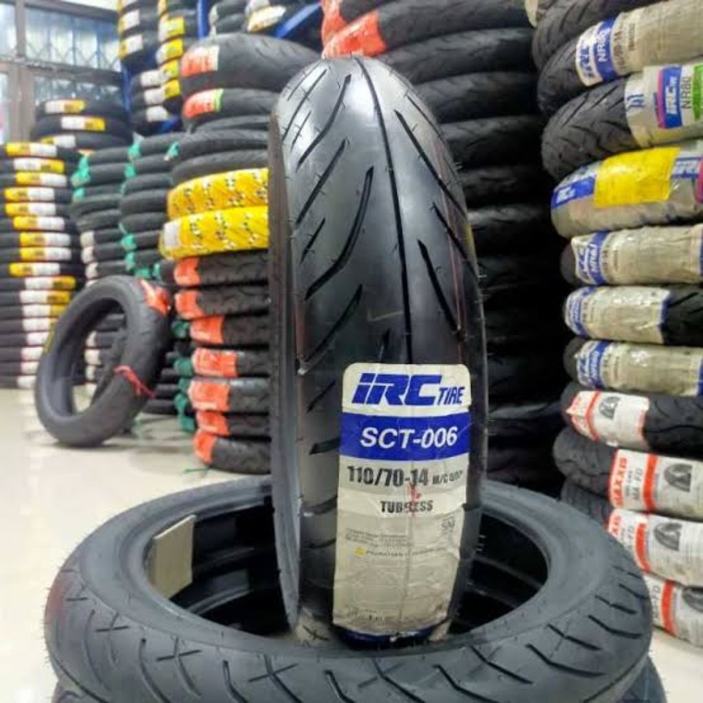 BAN LUAR IRC 110/70 RING 14 SCT006 TUBELESS (BAN DEPAN ORIGINAL PCX160)