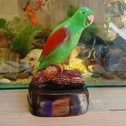asbak unik burung lovebirds mix warna